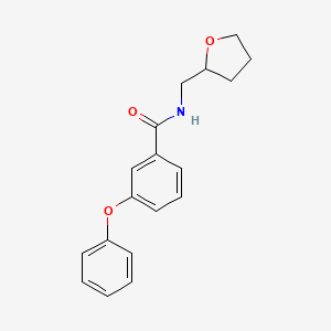 molecular formula C18H19NO3 B5479810 3-phenoxy-N-(tetrahydro-2-furanylmethyl)benzamide 