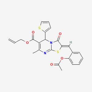 molecular formula C24H20N2O5S2 B5479816 allyl 2-[2-(acetyloxy)benzylidene]-7-methyl-3-oxo-5-(2-thienyl)-2,3-dihydro-5H-[1,3]thiazolo[3,2-a]pyrimidine-6-carboxylate 