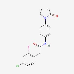 2-(4-chloro-2-fluorophenyl)-N-[4-(2-oxo-1-pyrrolidinyl)phenyl]acetamide