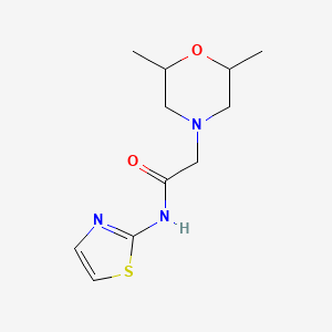 molecular formula C11H17N3O2S B5479858 2-(2,6-dimethyl-4-morpholinyl)-N-1,3-thiazol-2-ylacetamide 