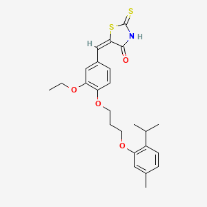 5-{3-ethoxy-4-[3-(2-isopropyl-5-methylphenoxy)propoxy]benzylidene}-2-thioxo-1,3-thiazolidin-4-one