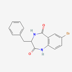 molecular formula C16H13BrN2O2 B5479869 3-benzyl-7-bromo-3,4-dihydro-1H-1,4-benzodiazepine-2,5-dione 