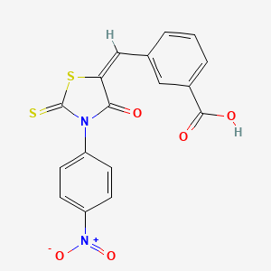 3-{[3-(4-nitrophenyl)-4-oxo-2-thioxo-1,3-thiazolidin-5-ylidene]methyl}benzoic acid