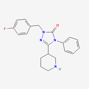 molecular formula C20H21FN4O B5479877 2-(4-fluorobenzyl)-4-phenyl-5-(3-piperidinyl)-2,4-dihydro-3H-1,2,4-triazol-3-one hydrochloride 