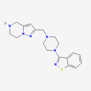 2-{[4-(1,2-benzisothiazol-3-yl)-1-piperazinyl]methyl}-4,5,6,7-tetrahydropyrazolo[1,5-a]pyrazine dihydrochloride