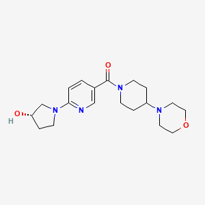 (3S)-1-{5-[(4-morpholin-4-ylpiperidin-1-yl)carbonyl]pyridin-2-yl}pyrrolidin-3-ol