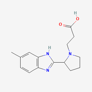 3-[2-(6-methyl-1H-benzimidazol-2-yl)-1-pyrrolidinyl]propanoic acid