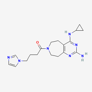 N~4~-cyclopropyl-7-[4-(1H-imidazol-1-yl)butanoyl]-6,7,8,9-tetrahydro-5H-pyrimido[4,5-d]azepine-2,4-diamine