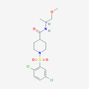 1-(2,5-dichlorophenyl)sulfonyl-N-(1-methoxypropan-2-yl)piperidine-4-carboxamide