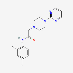 molecular formula C18H23N5O B5479947 N-(2,4-dimethylphenyl)-2-[4-(2-pyrimidinyl)-1-piperazinyl]acetamide 