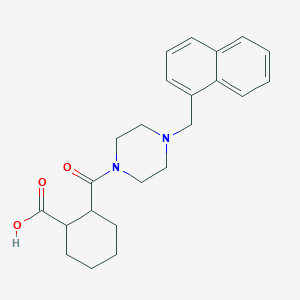 molecular formula C23H28N2O3 B5479966 2-{[4-(1-naphthylmethyl)-1-piperazinyl]carbonyl}cyclohexanecarboxylic acid 