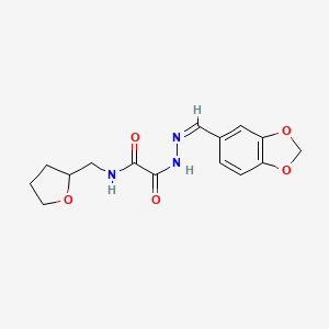 N'-[(Z)-1,3-benzodioxol-5-ylmethylideneamino]-N-(oxolan-2-ylmethyl)oxamide