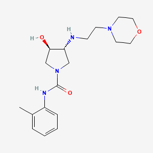 (3R*,4R*)-3-hydroxy-N-(2-methylphenyl)-4-{[2-(4-morpholinyl)ethyl]amino}-1-pyrrolidinecarboxamide