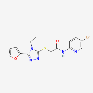 molecular formula C15H14BrN5O2S B5479987 N-(5-bromo-2-pyridinyl)-2-{[4-ethyl-5-(2-furyl)-4H-1,2,4-triazol-3-yl]thio}acetamide 