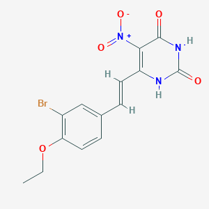 6-[2-(3-bromo-4-ethoxyphenyl)vinyl]-5-nitro-2,4(1H,3H)-pyrimidinedione