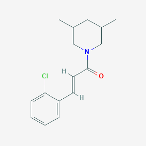 molecular formula C16H20ClNO B5480008 1-[3-(2-chlorophenyl)acryloyl]-3,5-dimethylpiperidine 