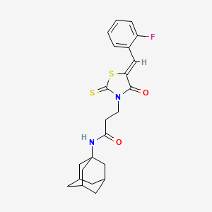 N-1-adamantyl-3-[5-(2-fluorobenzylidene)-4-oxo-2-thioxo-1,3-thiazolidin-3-yl]propanamide