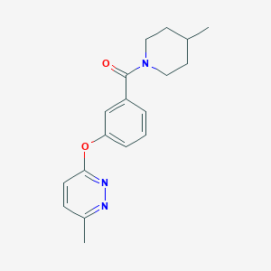 molecular formula C18H21N3O2 B5480046 3-methyl-6-{3-[(4-methyl-1-piperidinyl)carbonyl]phenoxy}pyridazine 