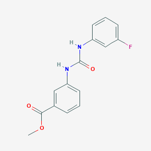 molecular formula C15H13FN2O3 B5480049 methyl 3-({[(3-fluorophenyl)amino]carbonyl}amino)benzoate 