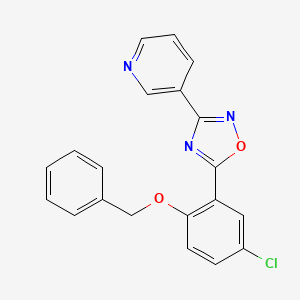 3-{5-[2-(benzyloxy)-5-chlorophenyl]-1,2,4-oxadiazol-3-yl}pyridine