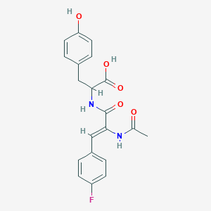 molecular formula C20H19FN2O5 B5480082 N-[2-(acetylamino)-3-(4-fluorophenyl)acryloyl]tyrosine 