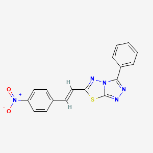 molecular formula C17H11N5O2S B5480089 6-[2-(4-nitrophenyl)vinyl]-3-phenyl[1,2,4]triazolo[3,4-b][1,3,4]thiadiazole 