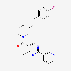 5-({3-[2-(4-fluorophenyl)ethyl]-1-piperidinyl}carbonyl)-4-methyl-2-(3-pyridinyl)pyrimidine