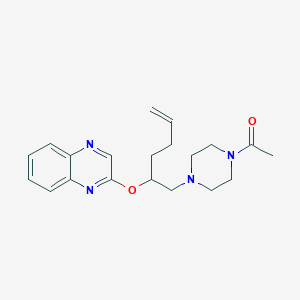 molecular formula C20H26N4O2 B5480102 2-({(2S,5R)-5-[(4-acetylpiperazin-1-yl)methyl]tetrahydrofuran-2-yl}methyl)quinoxaline 