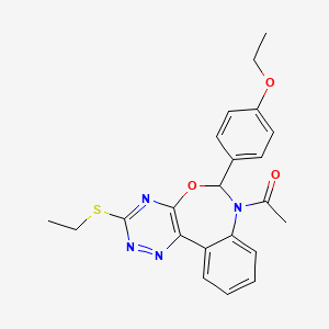 1-[6-(4-ETHOXYPHENYL)-3-(ETHYLSULFANYL)[1,2,4]TRIAZINO[5,6-D][3,1]BENZOXAZEPIN-7(6H)-YL]-1-ETHANONE