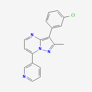 3-(3-chlorophenyl)-2-methyl-7-(3-pyridinyl)pyrazolo[1,5-a]pyrimidine