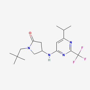 1-(2,2-dimethylpropyl)-4-{[6-isopropyl-2-(trifluoromethyl)pyrimidin-4-yl]amino}pyrrolidin-2-one