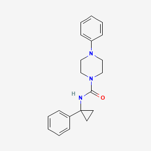 4-phenyl-N-(1-phenylcyclopropyl)piperazine-1-carboxamide