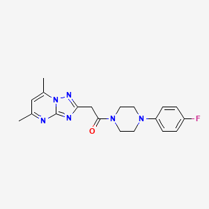 2-{2-[4-(4-fluorophenyl)-1-piperazinyl]-2-oxoethyl}-5,7-dimethyl[1,2,4]triazolo[1,5-a]pyrimidine