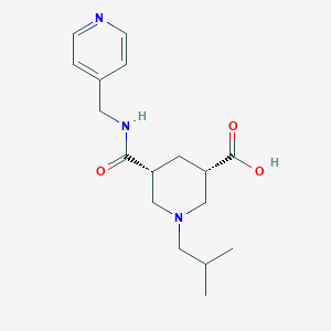 (3S*,5R*)-1-isobutyl-5-{[(4-pyridinylmethyl)amino]carbonyl}-3-piperidinecarboxylic acid