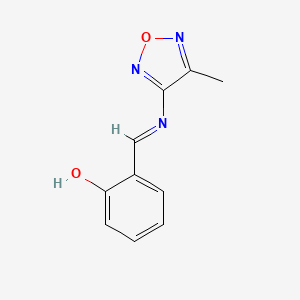 molecular formula C10H9N3O2 B5480256 2-{[(4-methyl-1,2,5-oxadiazol-3-yl)imino]methyl}phenol 