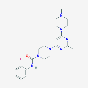 N-(2-fluorophenyl)-4-[2-methyl-6-(4-methyl-1-piperazinyl)-4-pyrimidinyl]-1-piperazinecarboxamide