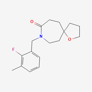 molecular formula C17H22FNO2 B5480293 8-(2-fluoro-3-methylbenzyl)-1-oxa-8-azaspiro[4.6]undecan-9-one 