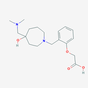 [2-({4-[(dimethylamino)methyl]-4-hydroxy-1-azepanyl}methyl)phenoxy]acetic acid