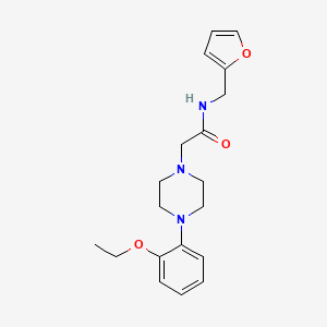 molecular formula C19H25N3O3 B5480328 2-[4-(2-ethoxyphenyl)piperazin-1-yl]-N-(furan-2-ylmethyl)acetamide 