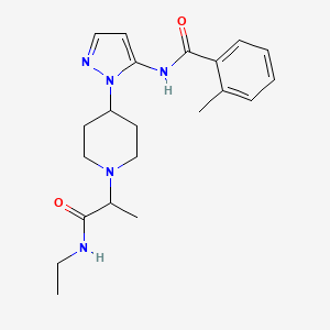 N-(1-{1-[2-(ethylamino)-1-methyl-2-oxoethyl]piperidin-4-yl}-1H-pyrazol-5-yl)-2-methylbenzamide