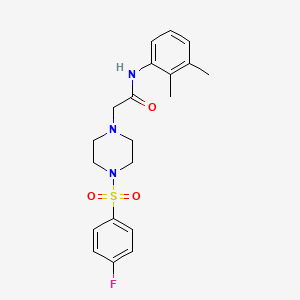 molecular formula C20H24FN3O3S B5480360 N-(2,3-dimethylphenyl)-2-{4-[(4-fluorophenyl)sulfonyl]-1-piperazinyl}acetamide 