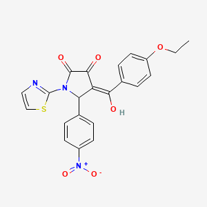 molecular formula C22H17N3O6S B5480372 4-(4-ethoxybenzoyl)-3-hydroxy-5-(4-nitrophenyl)-1-(1,3-thiazol-2-yl)-1,5-dihydro-2H-pyrrol-2-one 