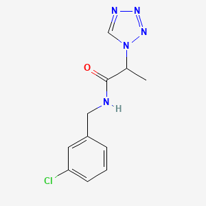 N-(3-chlorobenzyl)-2-(1H-tetrazol-1-yl)propanamide