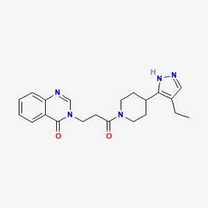 3-{3-[4-(4-ethyl-1H-pyrazol-5-yl)piperidin-1-yl]-3-oxopropyl}quinazolin-4(3H)-one