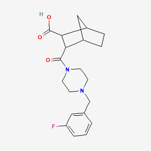 3-{[4-(3-fluorobenzyl)-1-piperazinyl]carbonyl}bicyclo[2.2.1]heptane-2-carboxylic acid