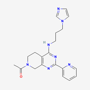 7-acetyl-N-[3-(1H-imidazol-1-yl)propyl]-2-pyridin-2-yl-5,6,7,8-tetrahydropyrido[3,4-d]pyrimidin-4-amine