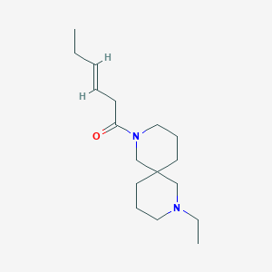 molecular formula C17H30N2O B5480452 2-ethyl-8-[(3E)-hex-3-enoyl]-2,8-diazaspiro[5.5]undecane 