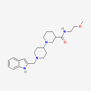 molecular formula C23H34N4O2 B5480464 1'-(1H-indol-2-ylmethyl)-N-(2-methoxyethyl)-1,4'-bipiperidine-3-carboxamide 