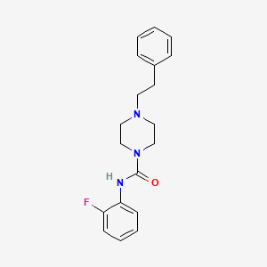 molecular formula C19H22FN3O B5480467 N-(2-fluorophenyl)-4-(2-phenylethyl)piperazine-1-carboxamide 