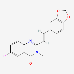 2-[2-(1,3-benzodioxol-5-yl)vinyl]-3-ethyl-6-iodo-4(3H)-quinazolinone